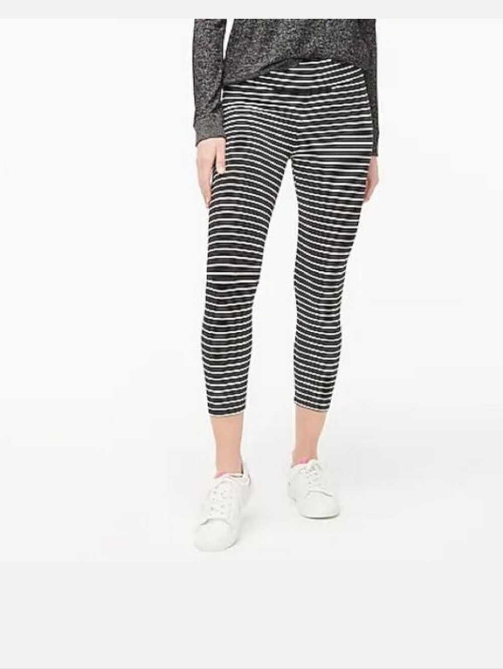 J.Crew Black White Stripe Legging SZ S